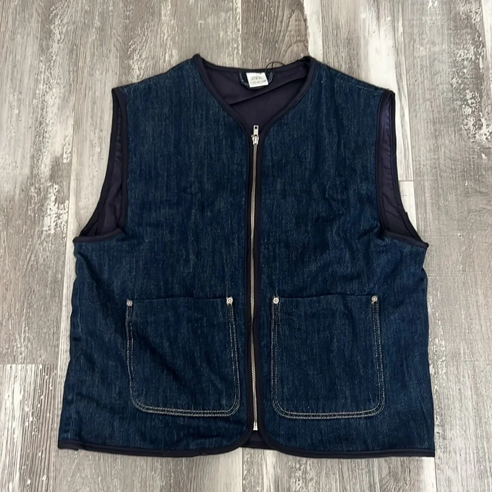 Zara Denim Puffer Vest Limited Edition